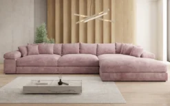Designer Ecksofa Bernardo Maxi mit breiter Ottomane in Cord