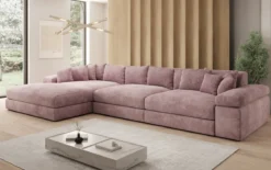 Designer Ecksofa Bernardo Maxi mit breiter Ottomane in Cord