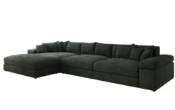 Designer Ecksofa Bernardo Maxi mit breiter Ottomane in Cord