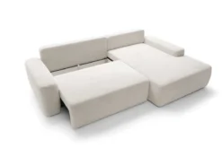Designer Ecksofa Bianca mit Schlaf- und Klappfunktion