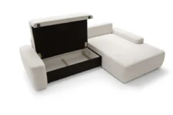 Designer Ecksofa Bianca mit Schlaf- und Klappfunktion