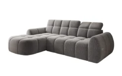 Designer Ecksofa Bjork in Strukturstoff mit elektrischer Sitzerweiterung