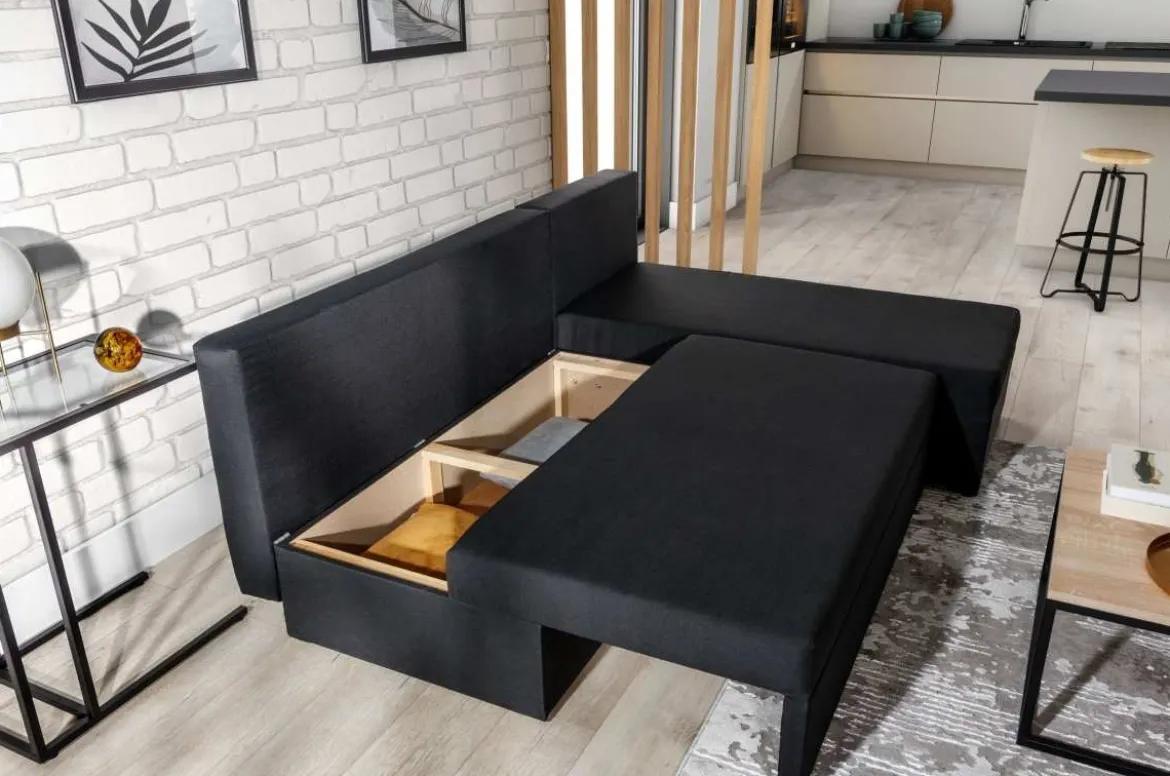 Designer Ecksofa Cali mit Stauraum und Schlaffunktion