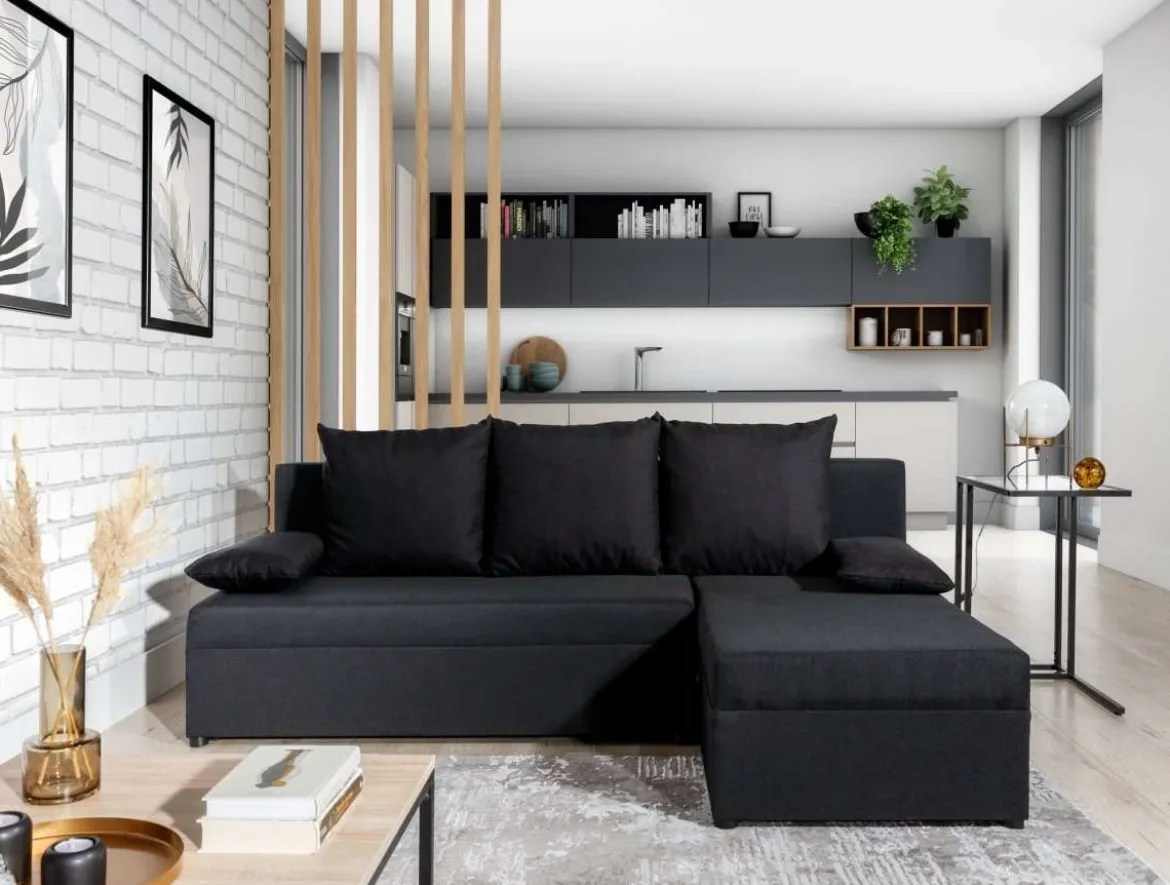 Designer Ecksofa Cali mit Stauraum und Schlaffunktion