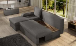 Designer Ecksofa Cali mit Stauraum und Schlaffunktion