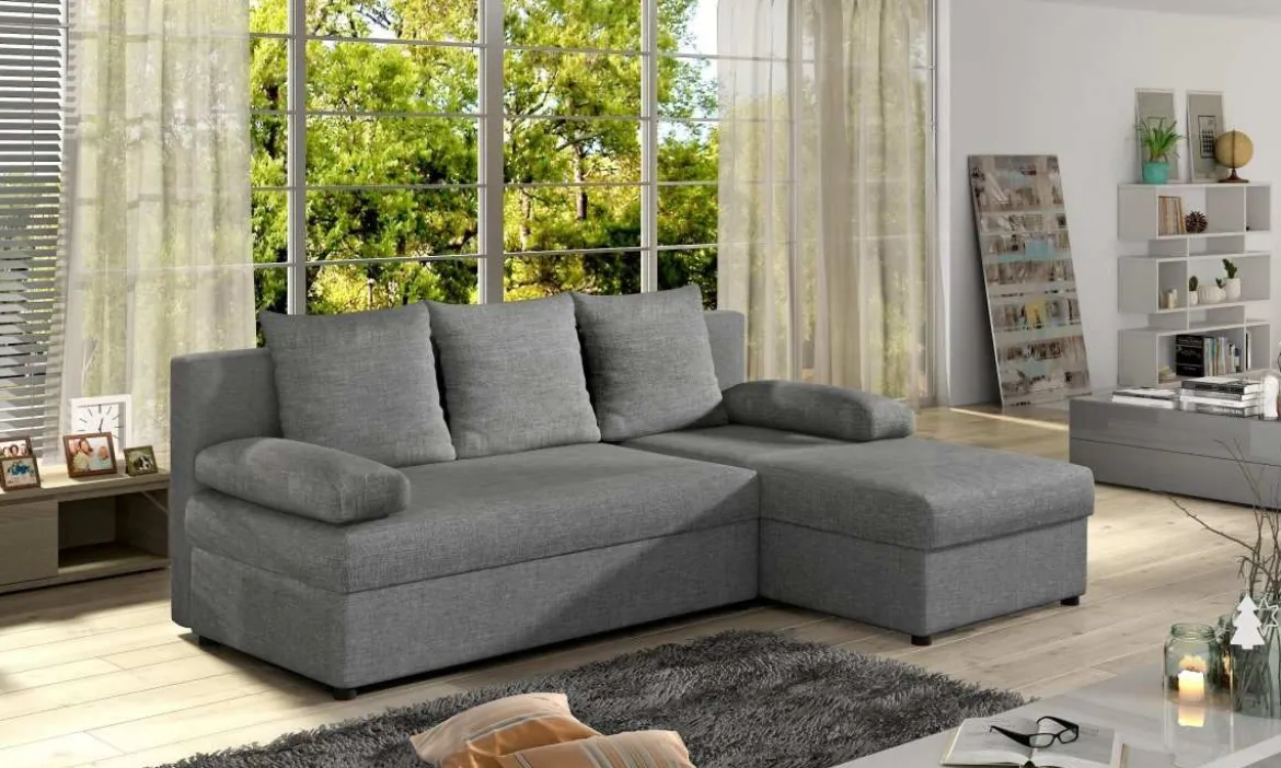 Designer Ecksofa Cali mit Stauraum und Schlaffunktion