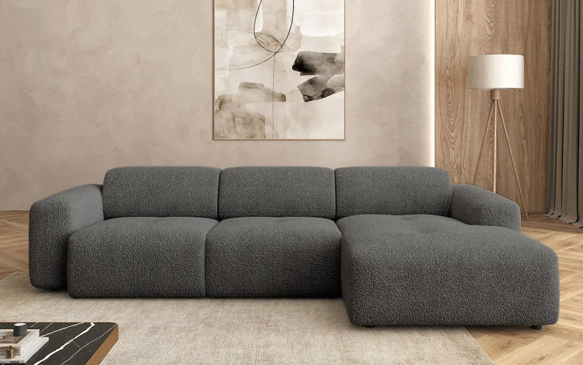 Designer Ecksofa Calm in Bouclé