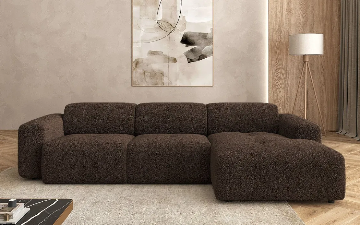 Designer Ecksofa Calm in Bouclé