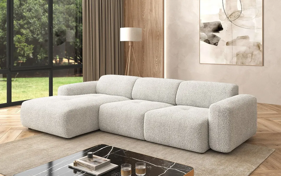 Designer Ecksofa Calm in Bouclé