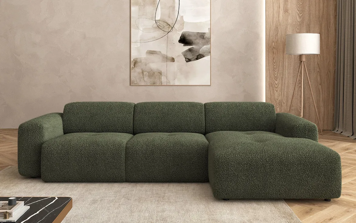 Designer Ecksofa Calm in Bouclé