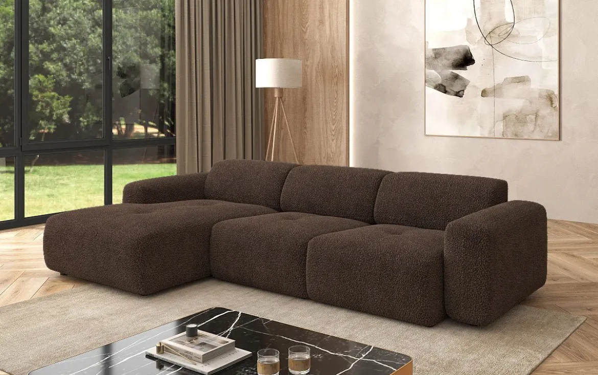Designer Ecksofa Calm in Bouclé