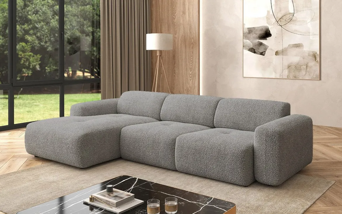 Designer Ecksofa Calm in Bouclé