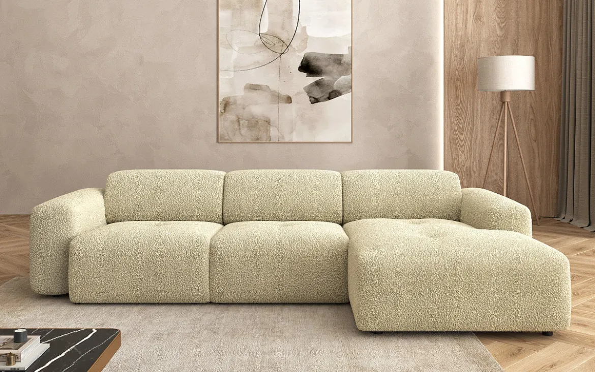 Designer Ecksofa Calm in Bouclé