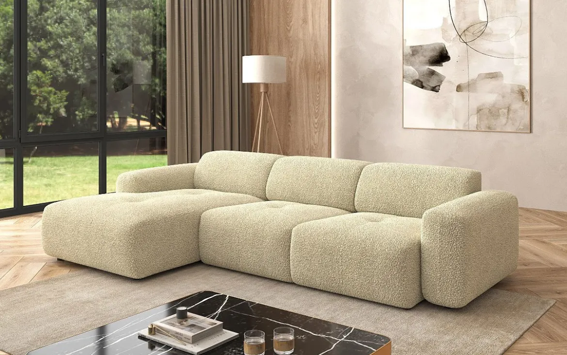Designer Ecksofa Calm in Bouclé