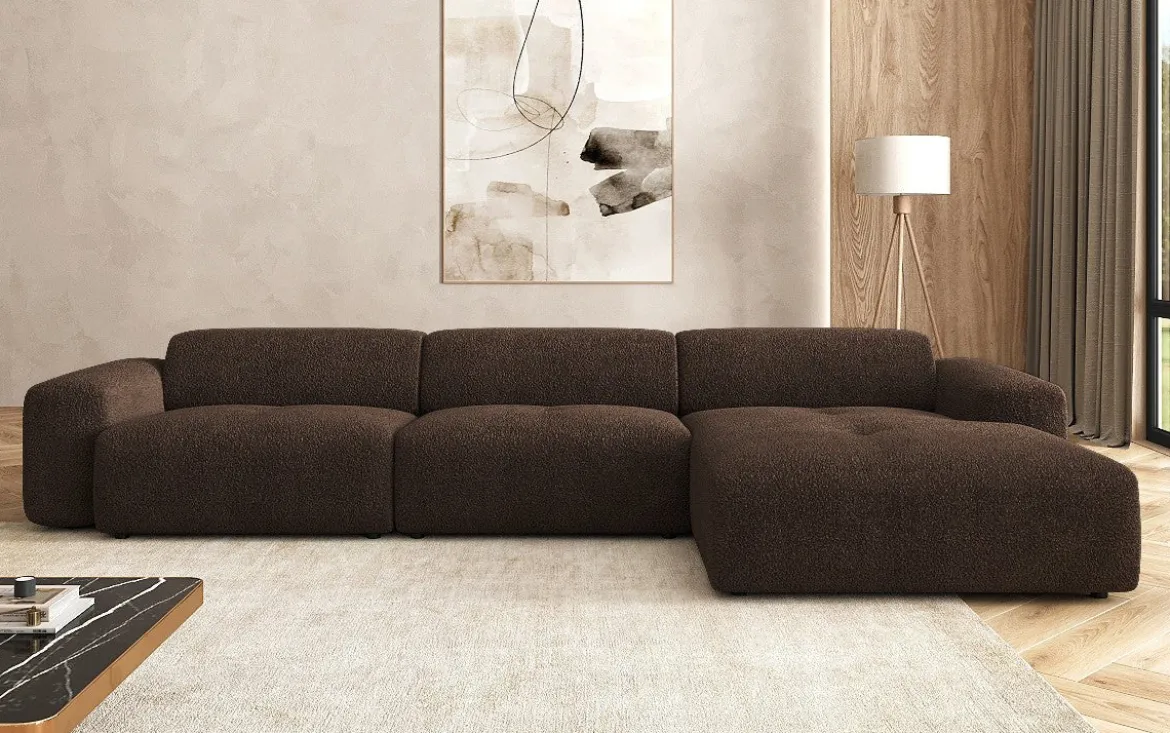 Designer Ecksofa Calm Maxi in Bouclé