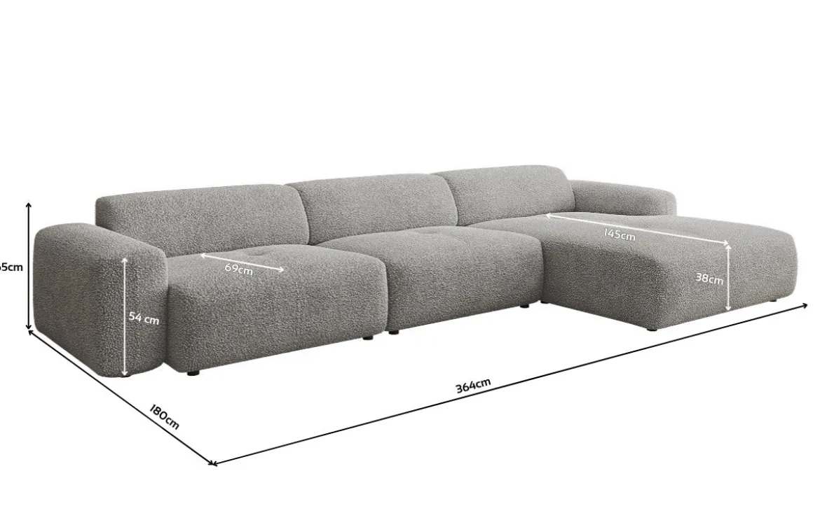 Designer Ecksofa Calm Maxi in Bouclé