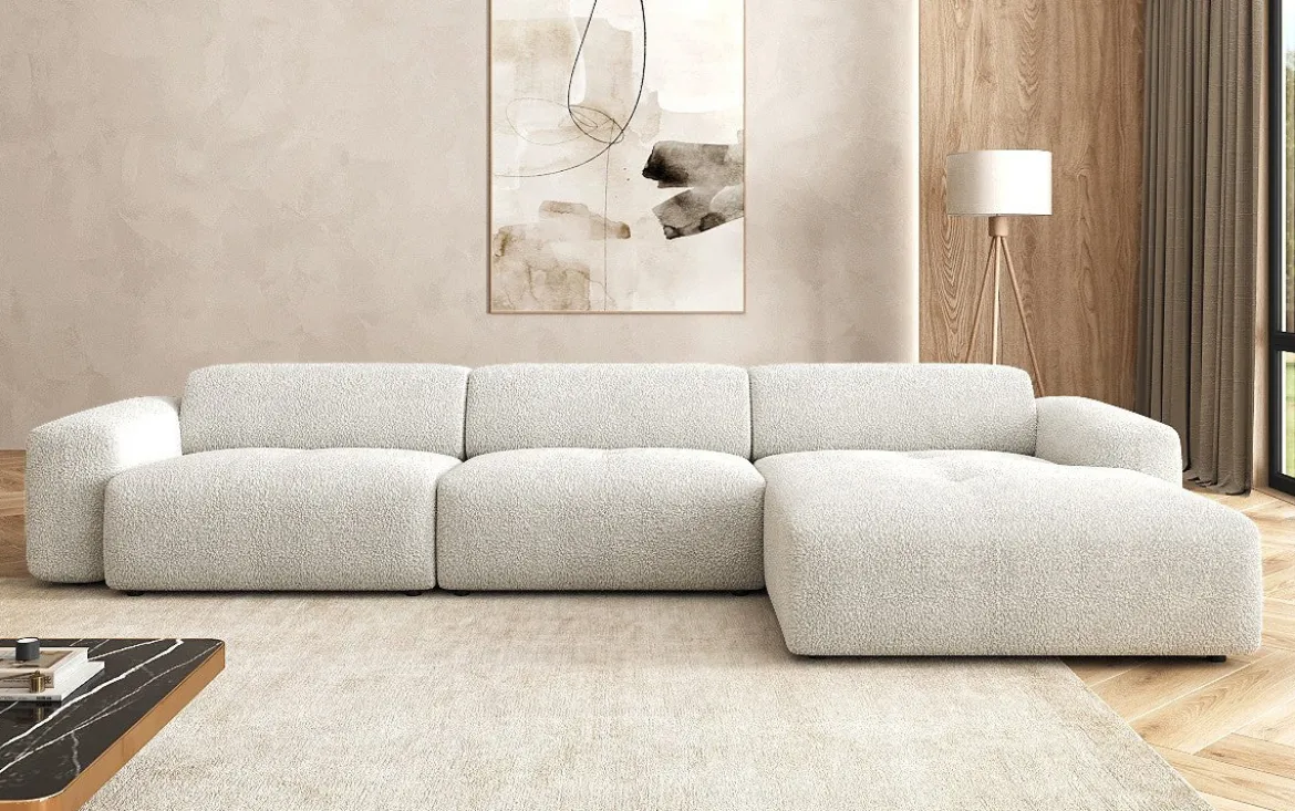 Designer Ecksofa Calm Maxi in Bouclé
