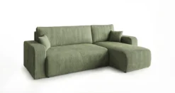 Designer Ecksofa Calva mit Schlaf- und Klappfunktion in Cord