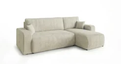 Designer Ecksofa Calva mit Schlaf- und Klappfunktion in Cord