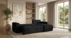 Designer Ecksofa Calva mit Schlaf- und Klappfunktion in Cord
