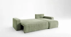 Designer Ecksofa Calva mit Schlaf- und Klappfunktion in Cord