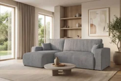Designer Ecksofa Calva mit Schlaf- und Klappfunktion in Cord