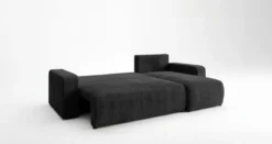 Designer Ecksofa Calva mit Schlaf- und Klappfunktion in Cord
