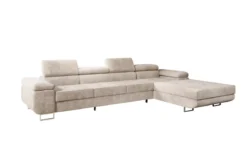 Designer Ecksofa Calvera Maxi mit Schlaf- und Klappfunktion in Cord