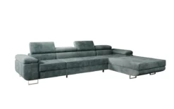 Designer Ecksofa Calvera Maxi mit Schlaf- und Klappfunktion in Cord