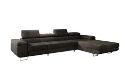 Designer Ecksofa Calvera Maxi mit Schlaf- und Klappfunktion in Cord