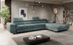 Designer Ecksofa Calvera Maxi mit Schlaf- und Klappfunktion in Cord