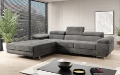 Designer Ecksofa Calvera mit Schlaf- und Klappfunktion in Cord