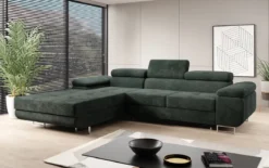 Designer Ecksofa Calvera mit Schlaf- und Klappfunktion in Cord