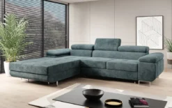 Designer Ecksofa Calvera mit Schlaf- und Klappfunktion in Cord