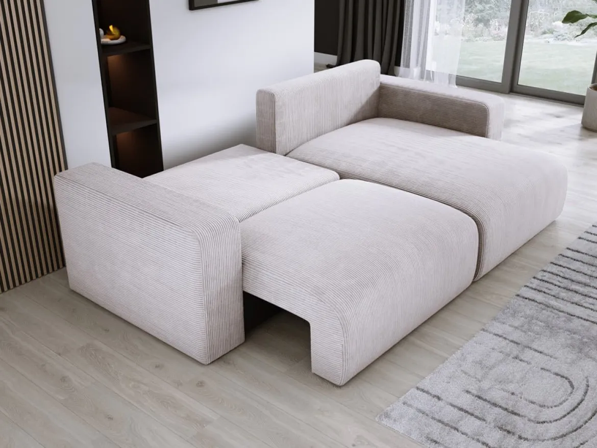Designer Ecksofa Carl Cord mit Schlaf- und Klappfunktion