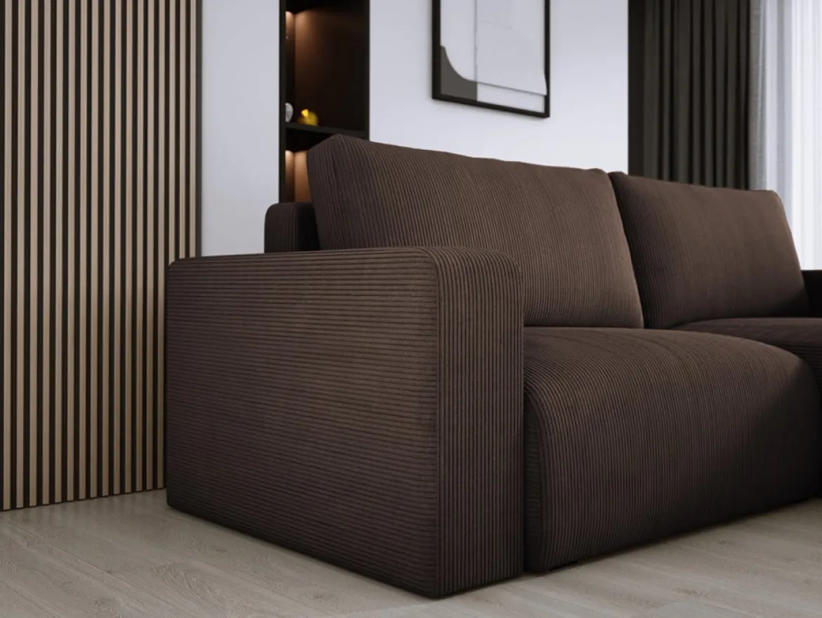 Designer Ecksofa Carl Cord mit Schlaf- und Klappfunktion