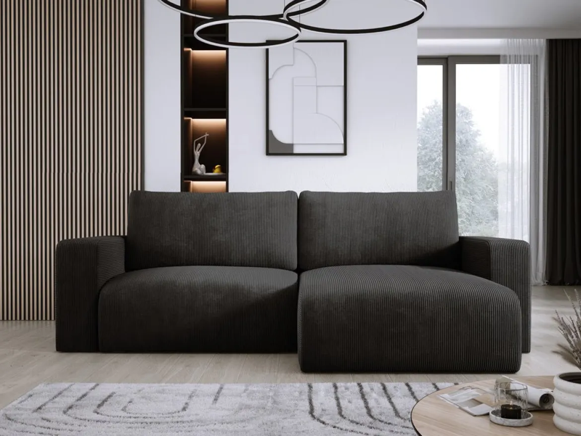 Designer Ecksofa Carl Cord mit Schlaf- und Klappfunktion