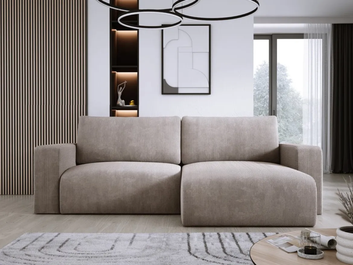 Designer Ecksofa Carl Cord mit Schlaf- und Klappfunktion