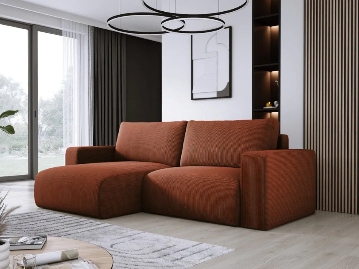 Designer Ecksofa Carl Cord mit Schlaf- und Klappfunktion