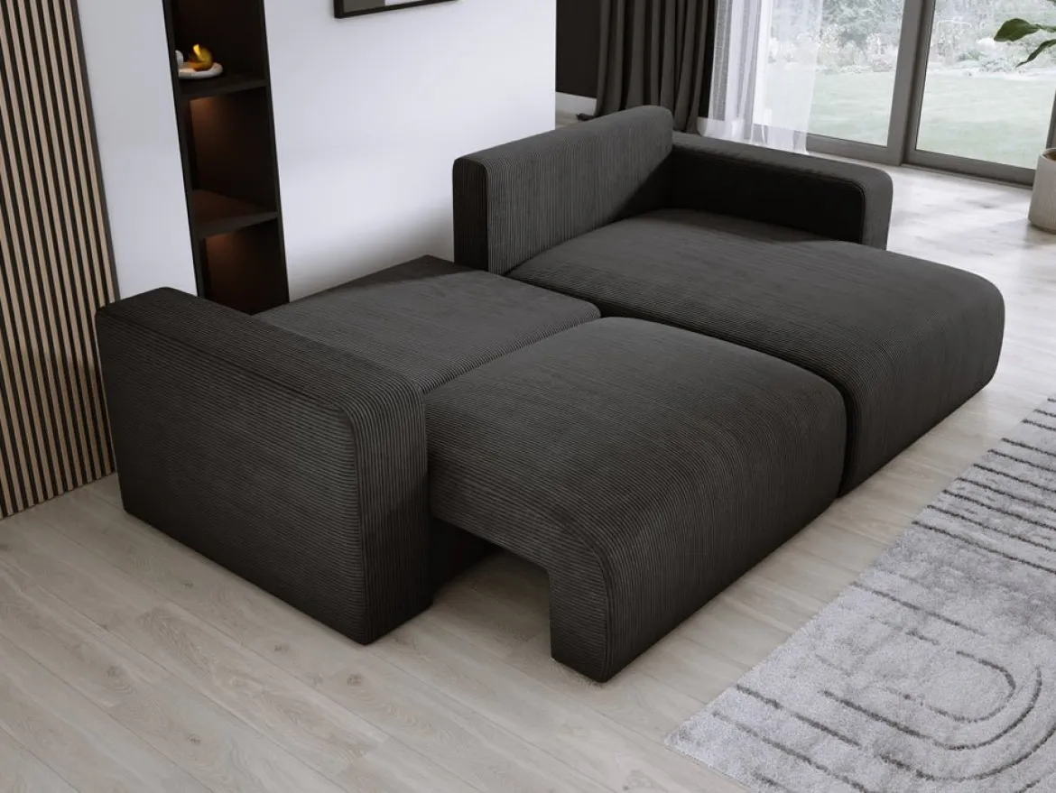 Designer Ecksofa Carl Cord mit Schlaf- und Klappfunktion