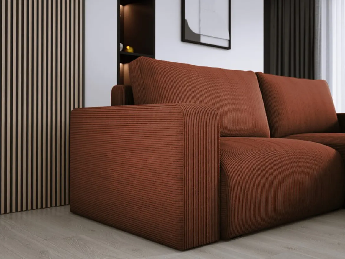 Designer Ecksofa Carl Cord mit Schlaf- und Klappfunktion