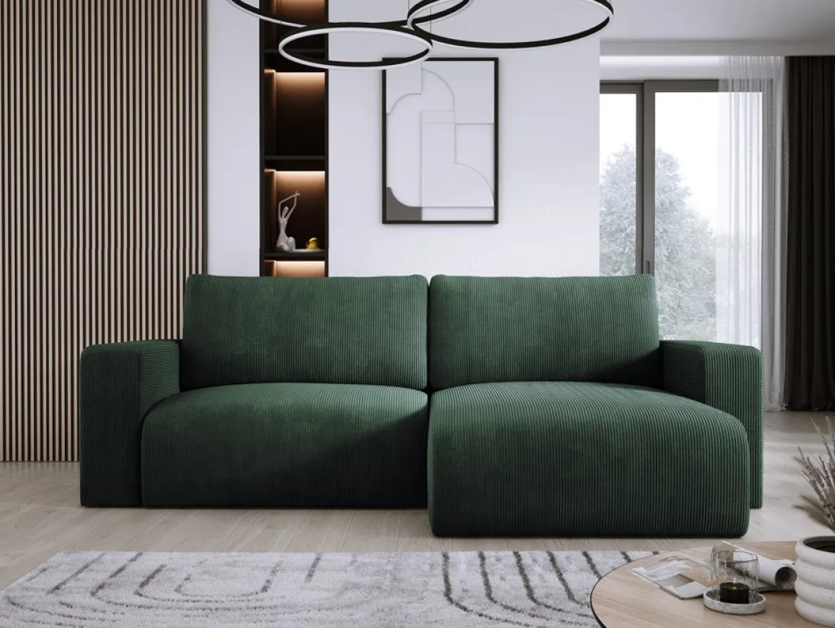 Designer Ecksofa Carl Cord mit Schlaf- und Klappfunktion
