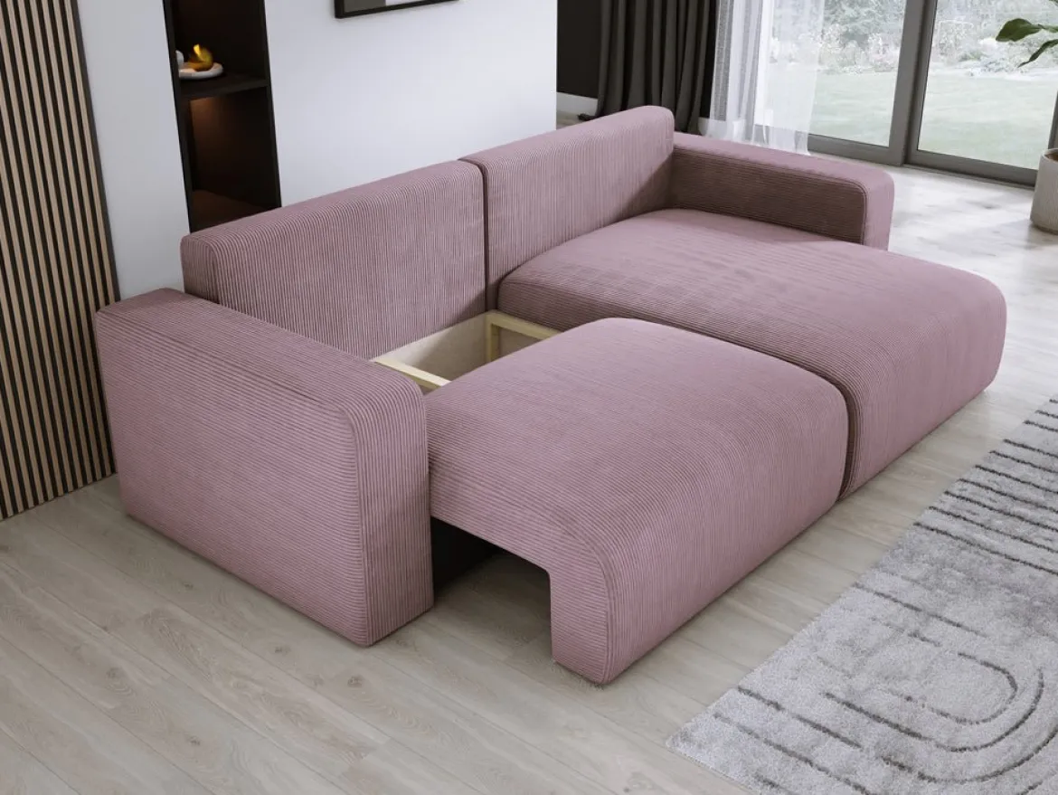 Designer Ecksofa Carl Cord mit Schlaf- und Klappfunktion