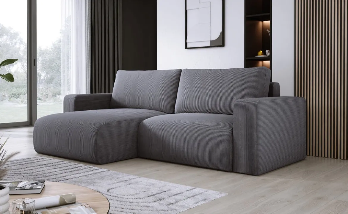 Designer Ecksofa Carl Cord mit Schlaf- und Klappfunktion
