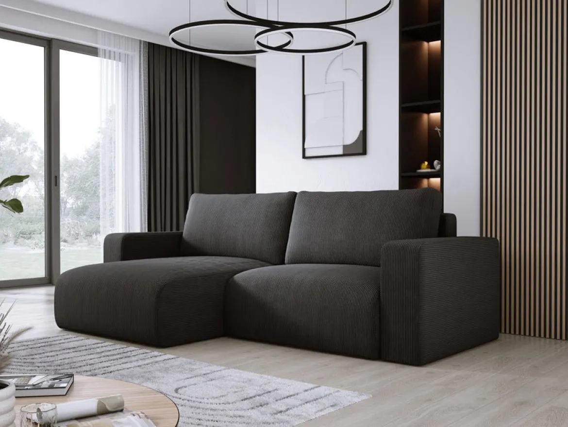 Designer Ecksofa Carl Cord mit Schlaf- und Klappfunktion