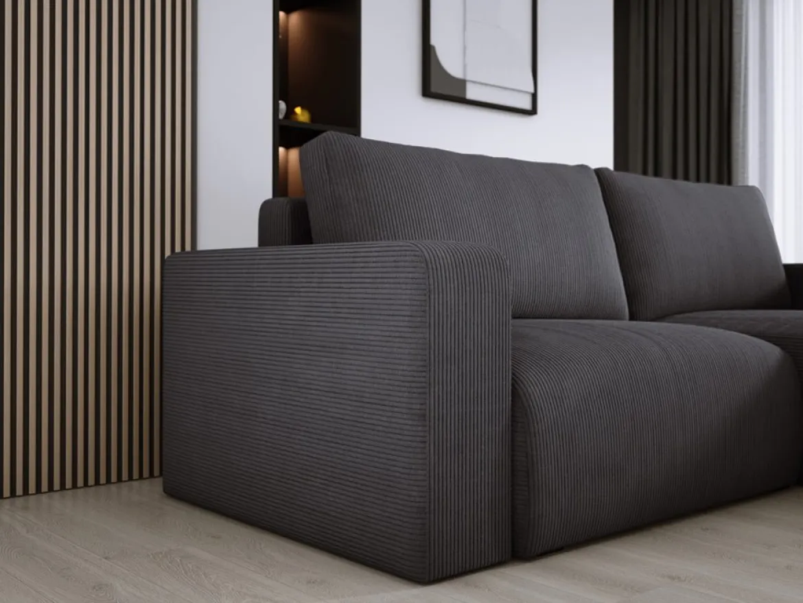 Designer Ecksofa Carl Cord mit Schlaf- und Klappfunktion