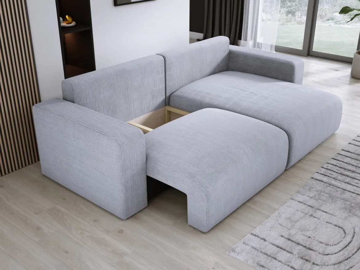 Designer Ecksofa Carl Cord mit Schlaf- und Klappfunktion