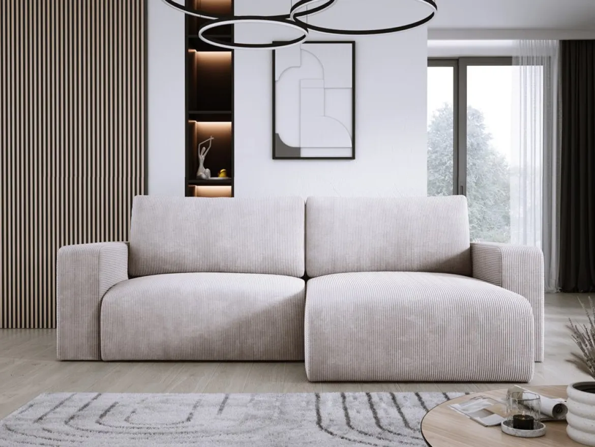 Designer Ecksofa Carl Cord mit Schlaf- und Klappfunktion