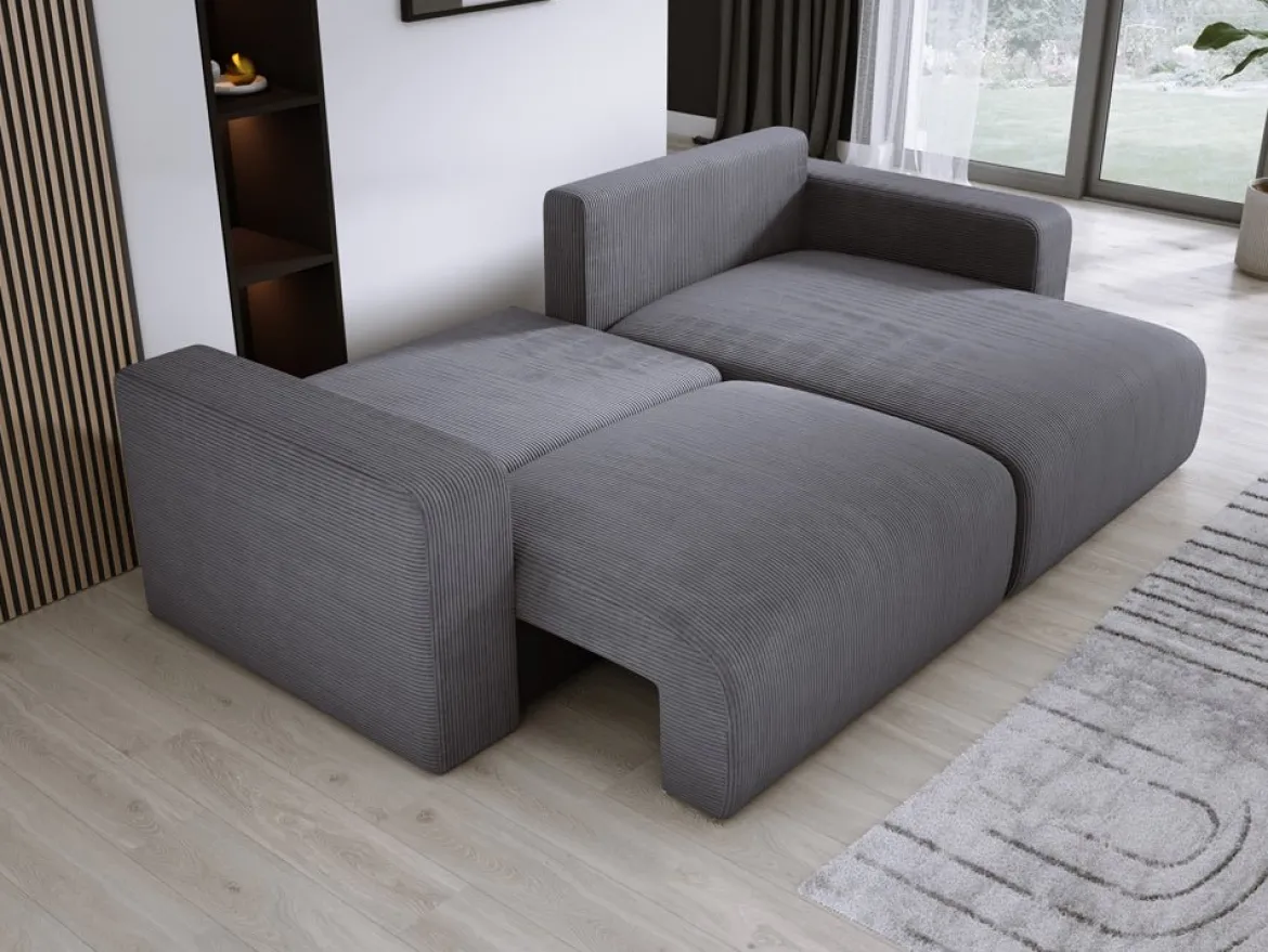 Designer Ecksofa Carl Cord mit Schlaf- und Klappfunktion