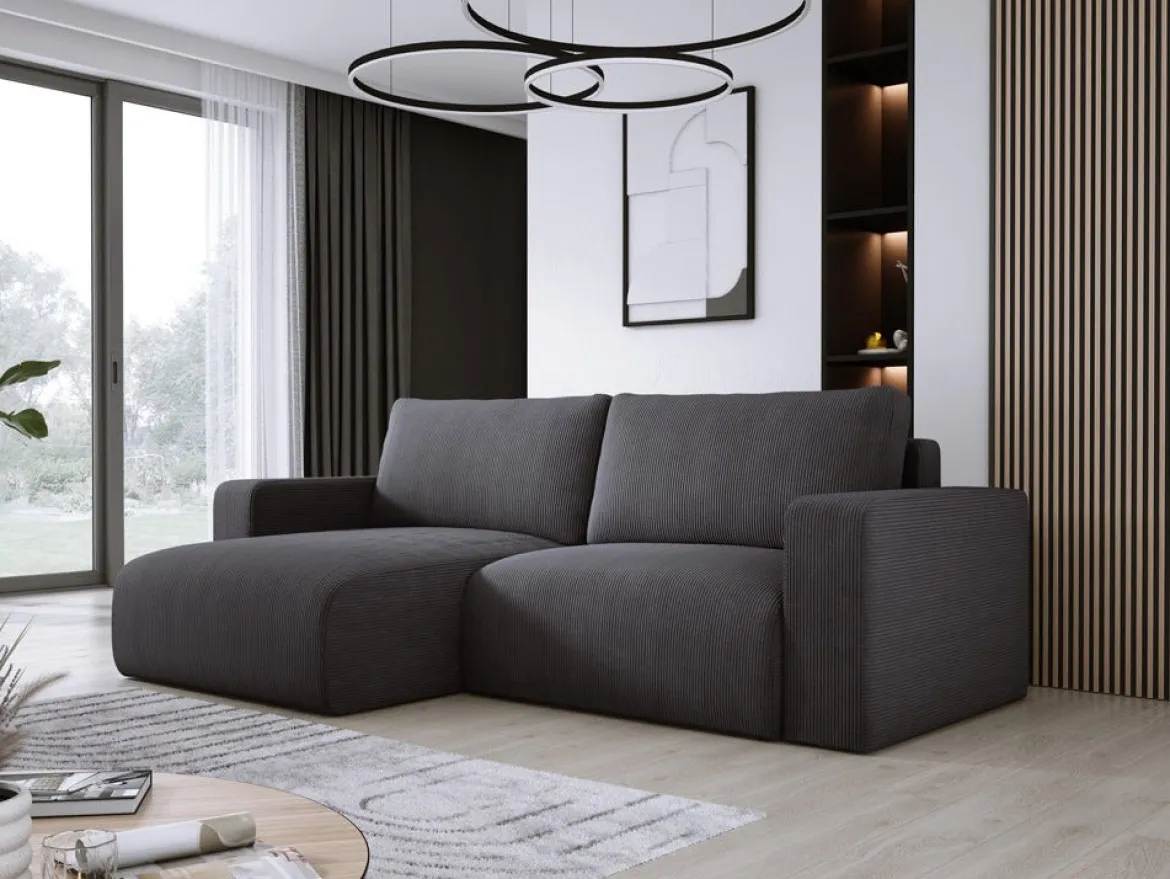 Designer Ecksofa Carl Cord mit Schlaf- und Klappfunktion